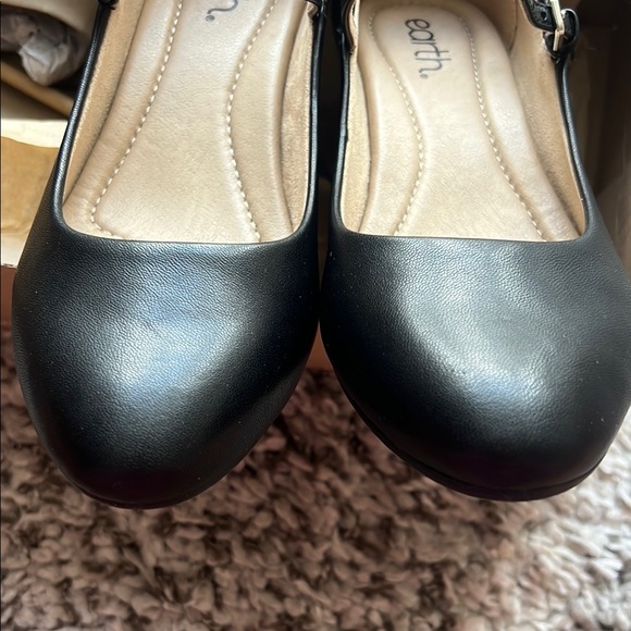 Earth Black Mary jane block Heel adjustable strap 6.5 - Picture 6 of 8